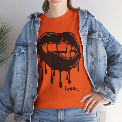 Edgy Graphic Tee - Dripping Lips Design - Unisex Heavy Cotton Tee