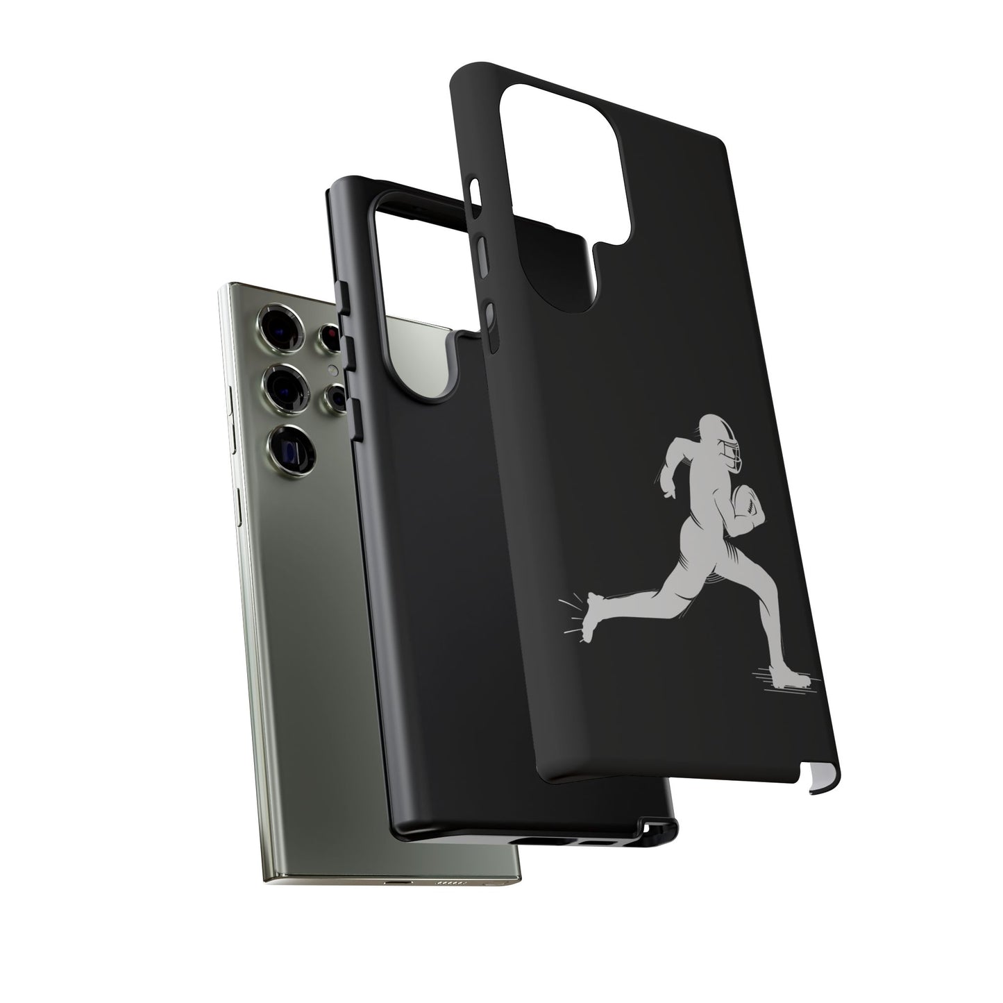 Football Player Phone Case, Tough Cases, Sports Phone Cover, Gift for Athletes, iPhone & Samsung Accessories, Running Player Design - TRV