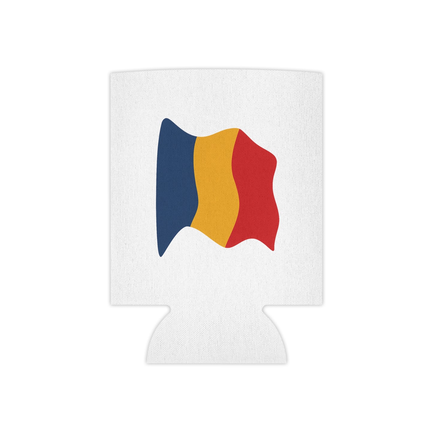 Romania Flag Can Cooler – Insulated Beer Koozie (Waving Tricolor)