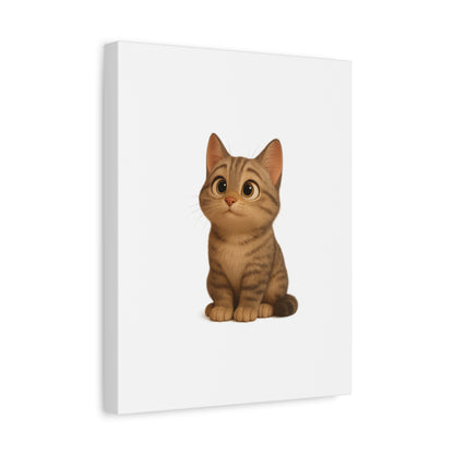 Adorable Cat Canvas Art, Cute Cat Wall Decor, Pet Lover Gift, Nursery Wall Art, Animal Print, Modern Home Decor - TRV