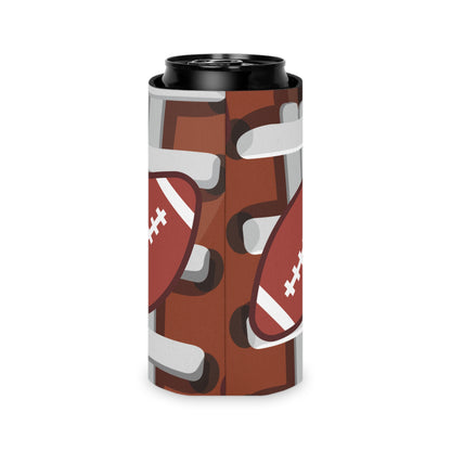 Football Can Cooler for Game Day, Beverage Insulator for Tailgating, Outdoor Parties, Sports Gifts for Fans, Reusable Drink Holder
