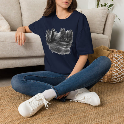 Minimalist Nature-Inspired Unisex Softstyle T-Shirt, Casual Wear, Everyday Style, Gift for Nature Lovers, Eco-Friendly Fashion