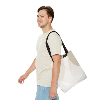 Neutral Abstract Geometric Tote Bag | Minimal Beige Shapes