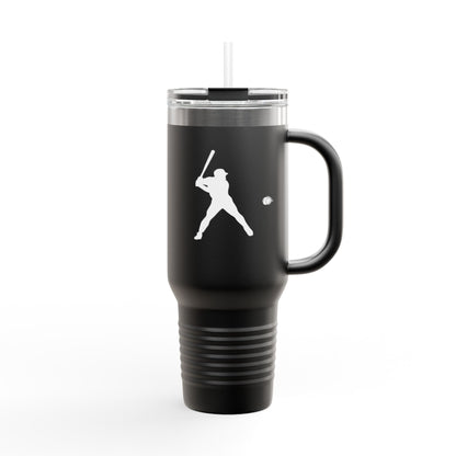 Baseball-Themed Insulated Travel Mug, Perfect for Fans & Athletes, Gift for Sports Lovers, 40oz Drinkware for Home & Road - TRV