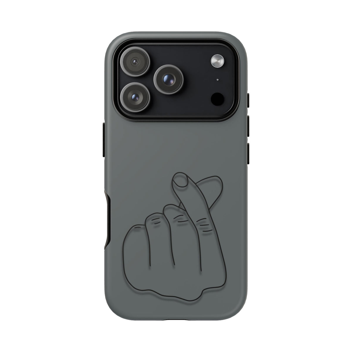 Silicone Phone Case, embossed Korean finger heart design - view 51