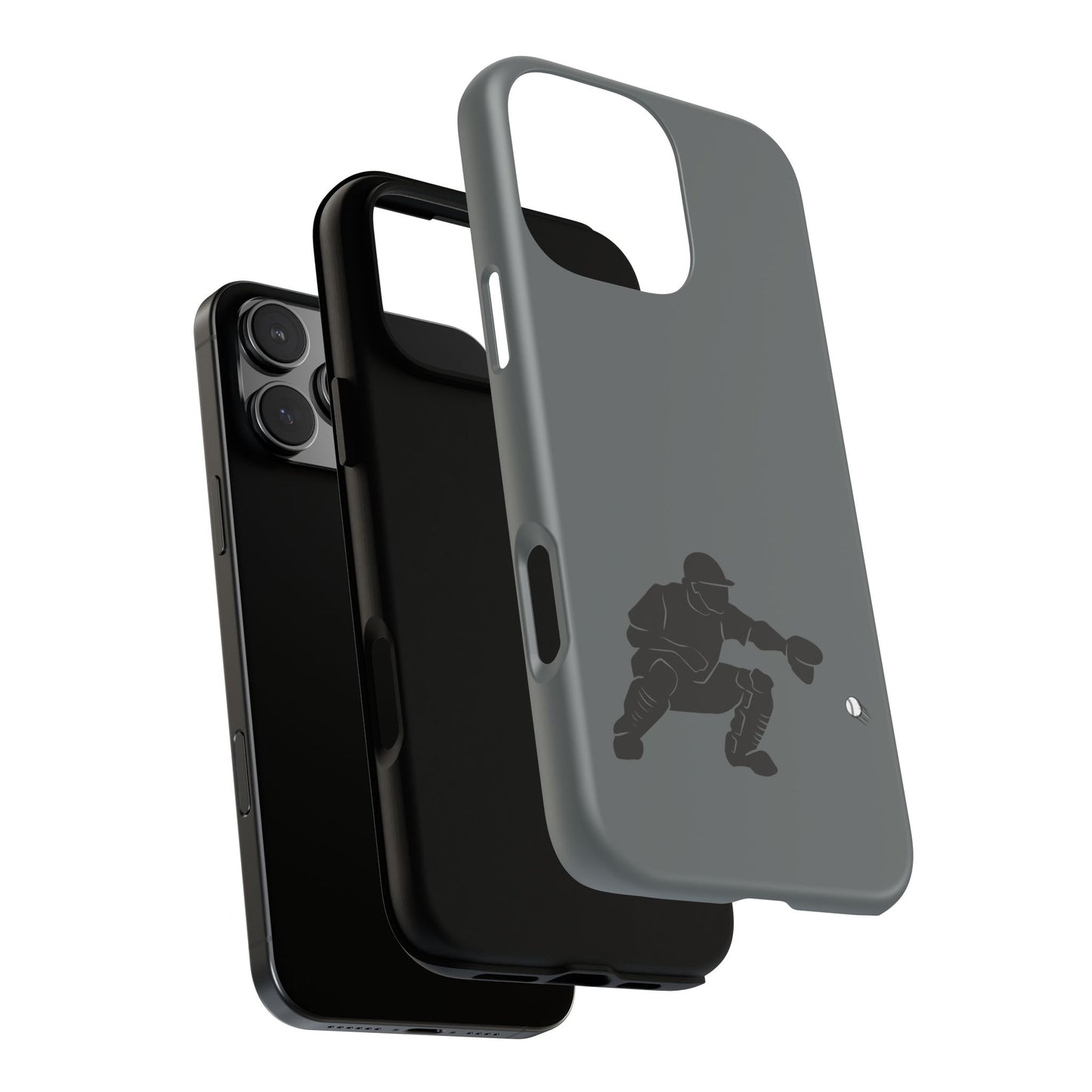 Printify baseball catcher phone case, tough protective cover with catcher design for iPhone or smartphone.