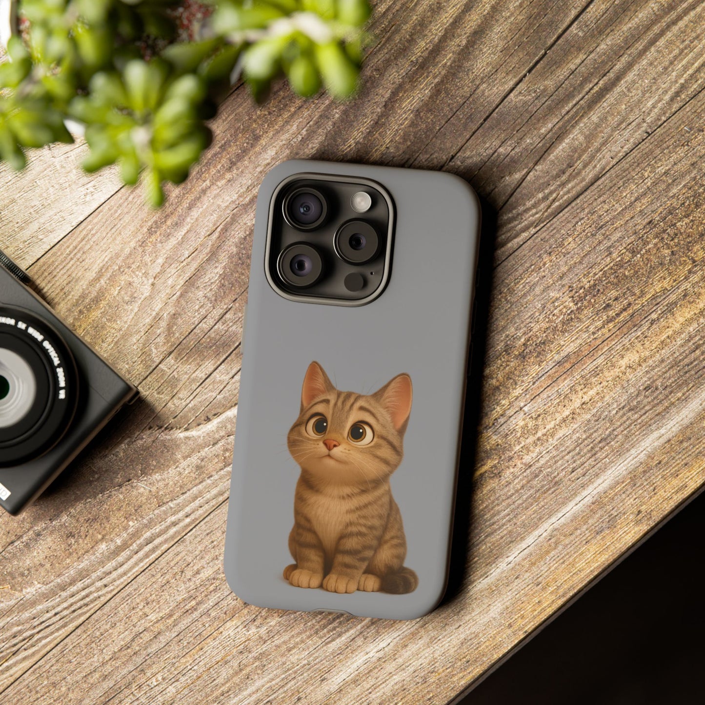 Cute Cat Phone Case, Kawaii Pet Accessory, Gift for Cat Lovers, Animal Phone Cover for Kids, Unique Kitty Design, Birthdays, Holidays - TRV