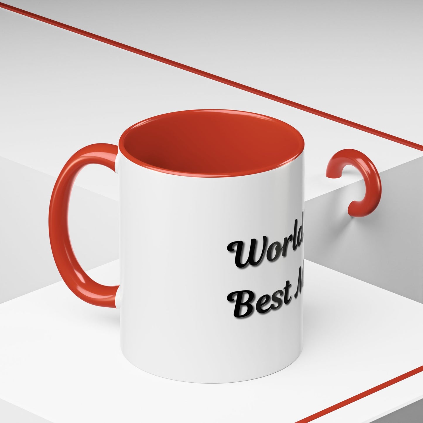 World's Best Mom Accent Coffee Mug - 11oz & 15oz - Perfect Gift for Mother's Day - TRV