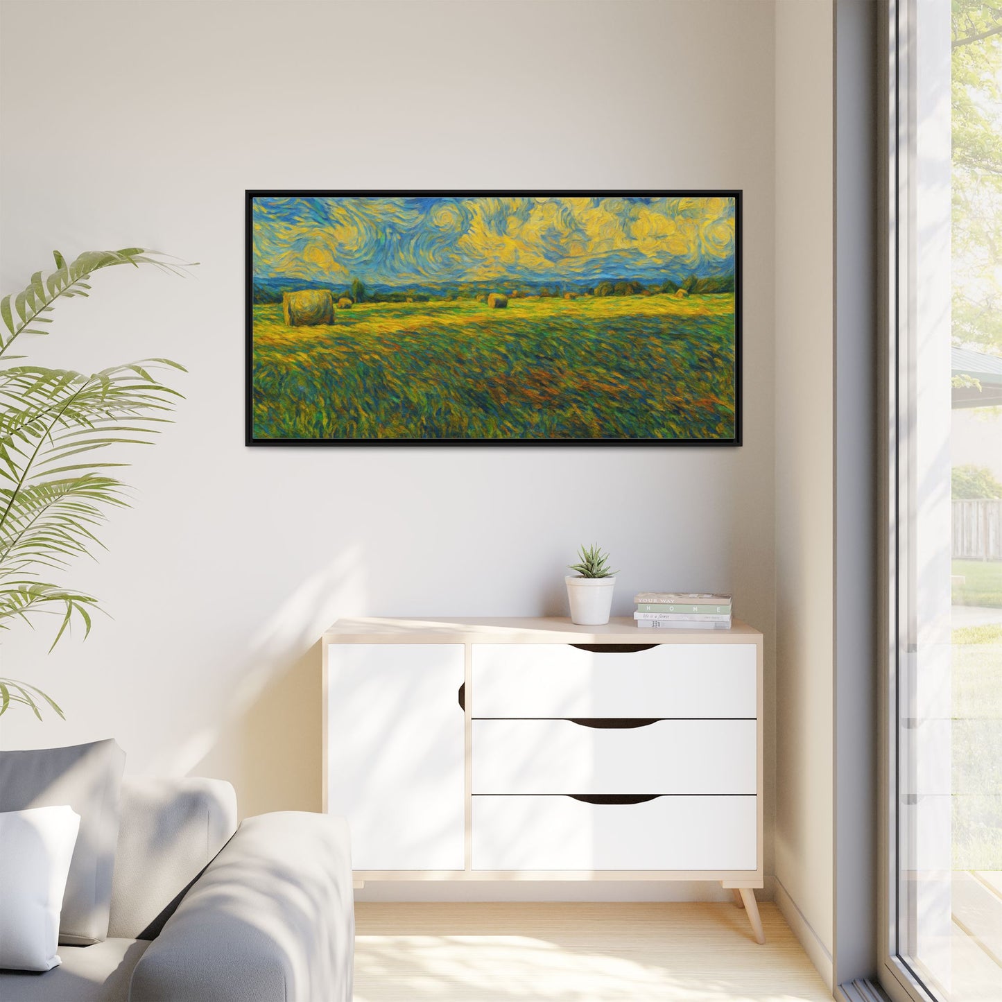 Multicolor landscape matte canvas print framed by Printify, showcasing vibrant natural scenery and artistic wall decor.