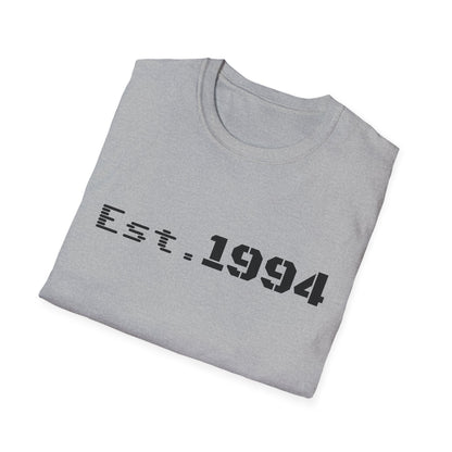 Vintage 1994 Est. graphic T-shirt by Printify, featuring a classic born in 1994 design on a casual cotton tee.