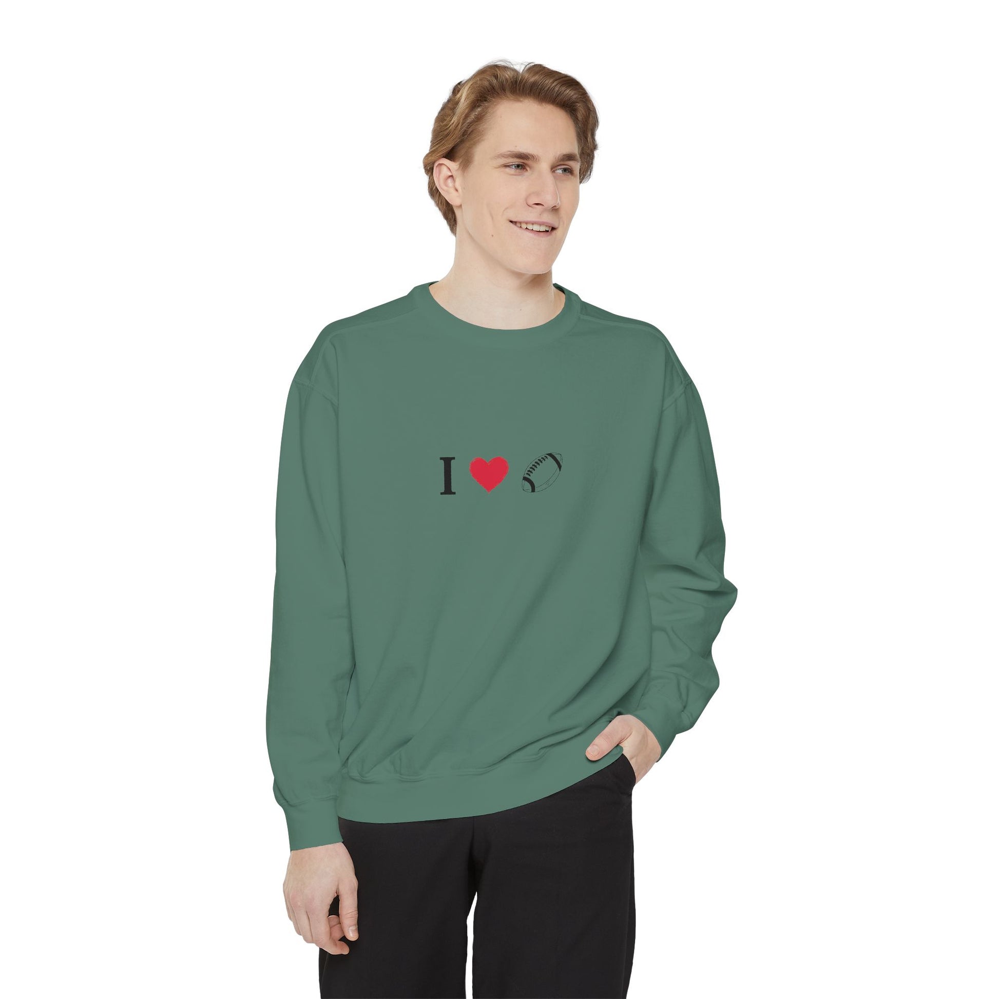 Unisex Sweatshirt, I love Football, Cozy, Perfect for Everyday Wear, Gift Idea for Friends, Couples, and Special Occasions - TRV