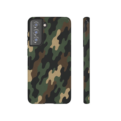 Camouflage tough phone case by Printify featuring rugged camo design and durable protective material for smartphones.