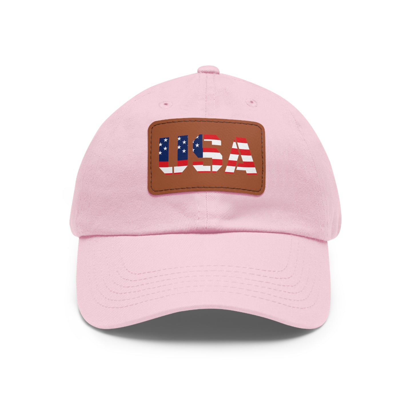Dad Hat with Leather Patch (Rectangle)