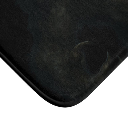 Dark gothic werewolf bath rug featuring a monster design, made by Printify, suitable for bathroom decor.