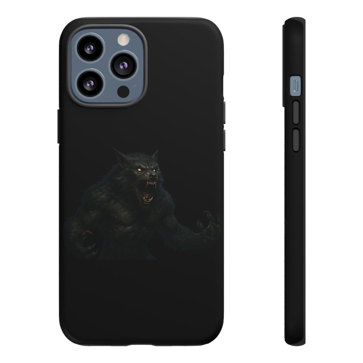 Werewolf Phone Case, Tough Cases, Black Panther Design, Gift for Animal Lovers, Phone Accessories, Fierce Phone Protection - TRV