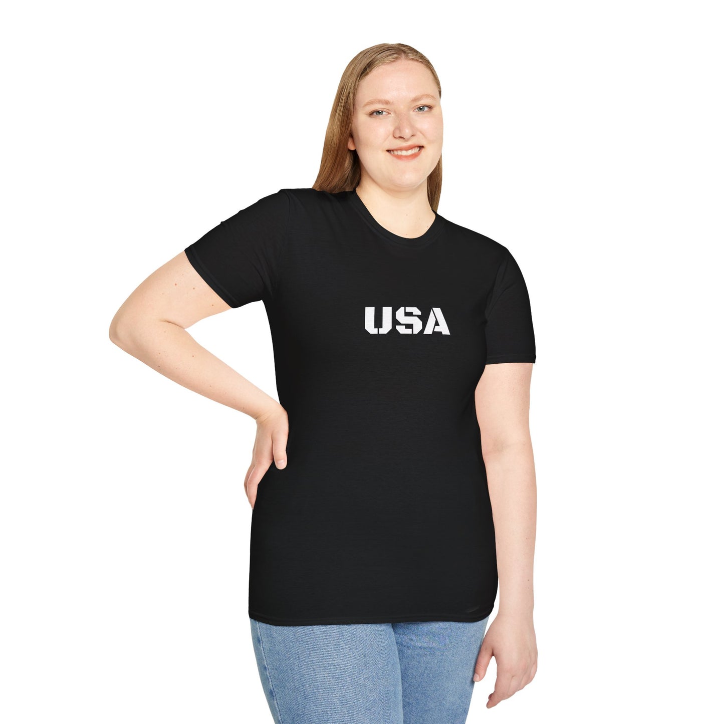 USA Unisex Softstyle T-Shirt, Casual Tee, Patriotic Apparel, Independence Day Gift, Everyday Wear, Comfortable Fashion