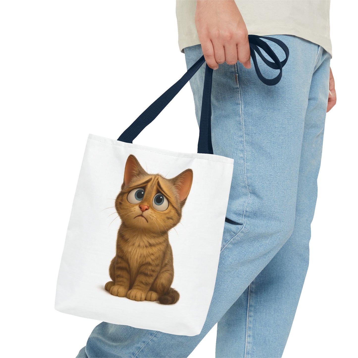 Cute Cat Tote Bag, Animal Lover Gift, Shopping Tote, Reusable Bag, Cute Merchandise, Eco-Friendly Gift - TRV