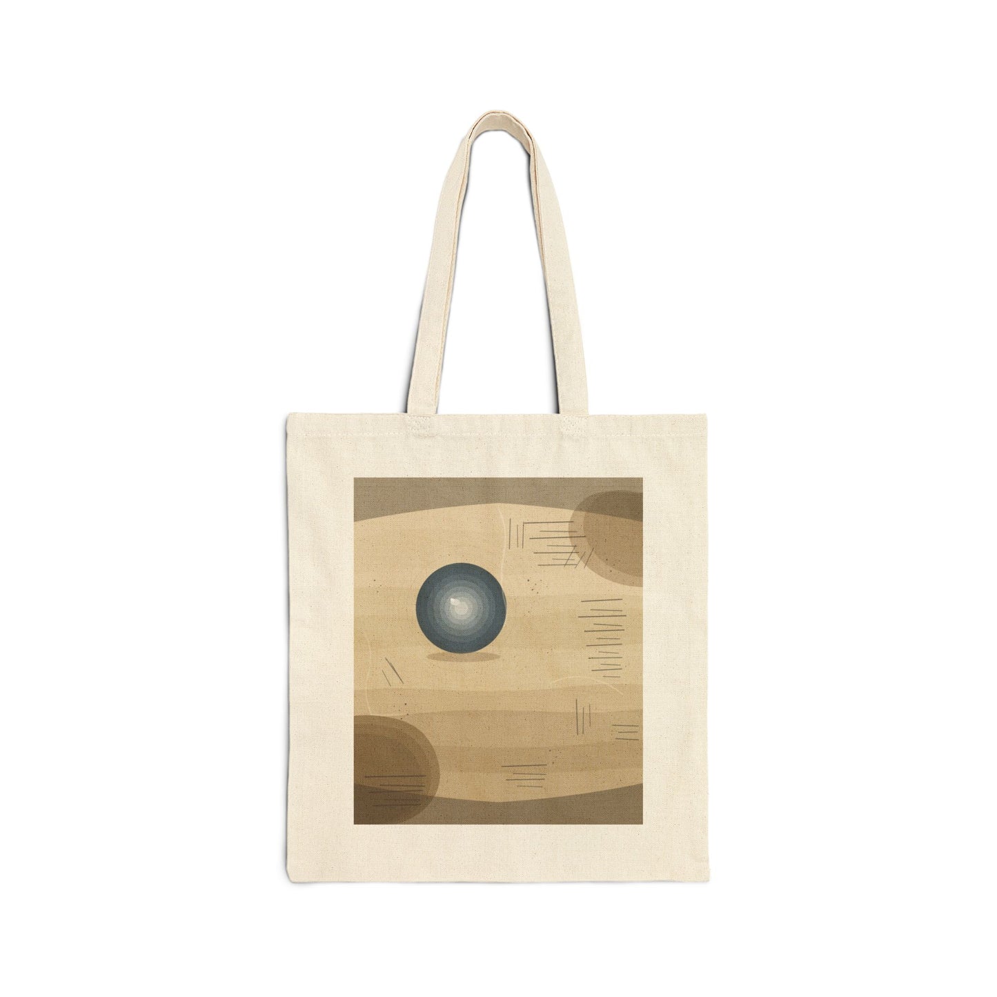 Minimalist Orb Abstract Tote Bag | Geometric Earth Tone Art - TRV