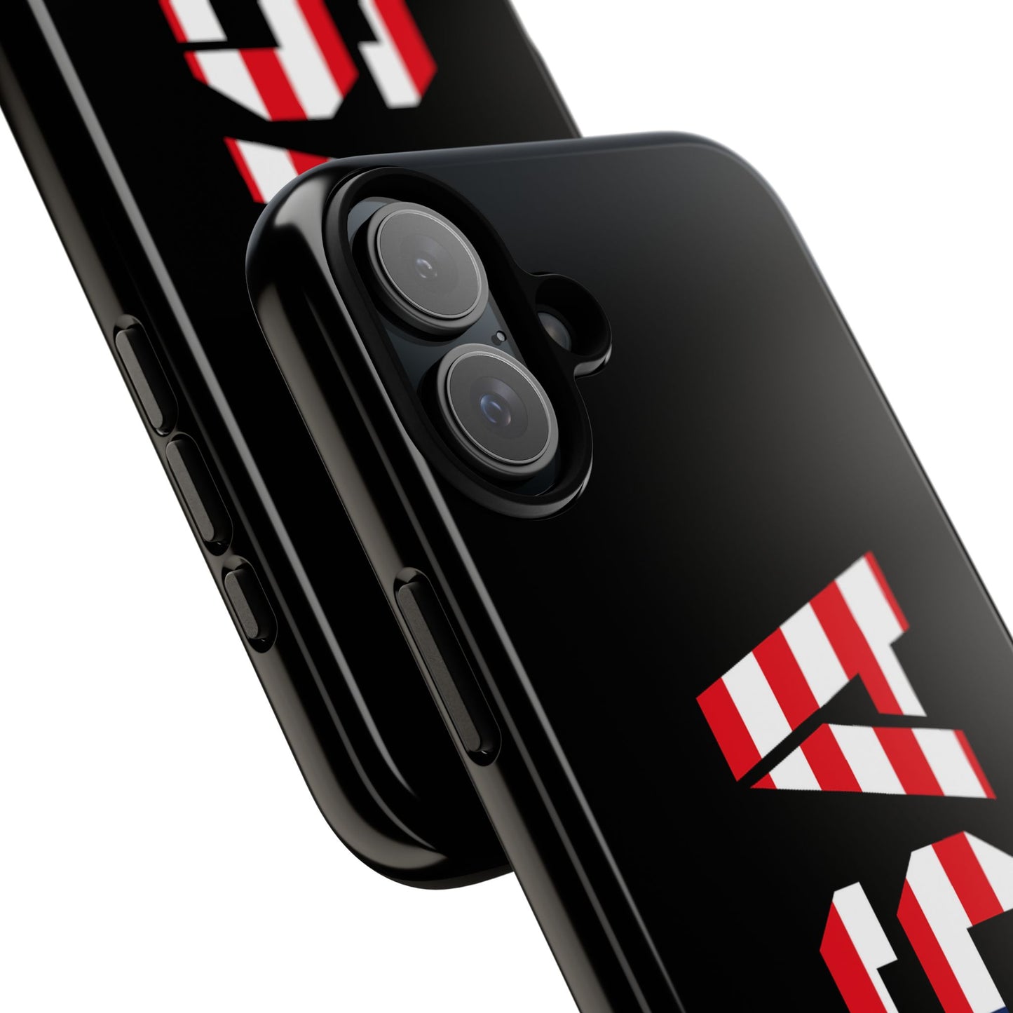 American flag phone case by Printify featuring a patriotic design, fits a smartphone for durable protection.