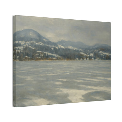 Serene Landscape Canvas Art, Tranquil Wall Decor, Perfect for Home, Office, or Gift, Ideal for Winter Holidays, Cozy Vibes, Scenic Artwork
