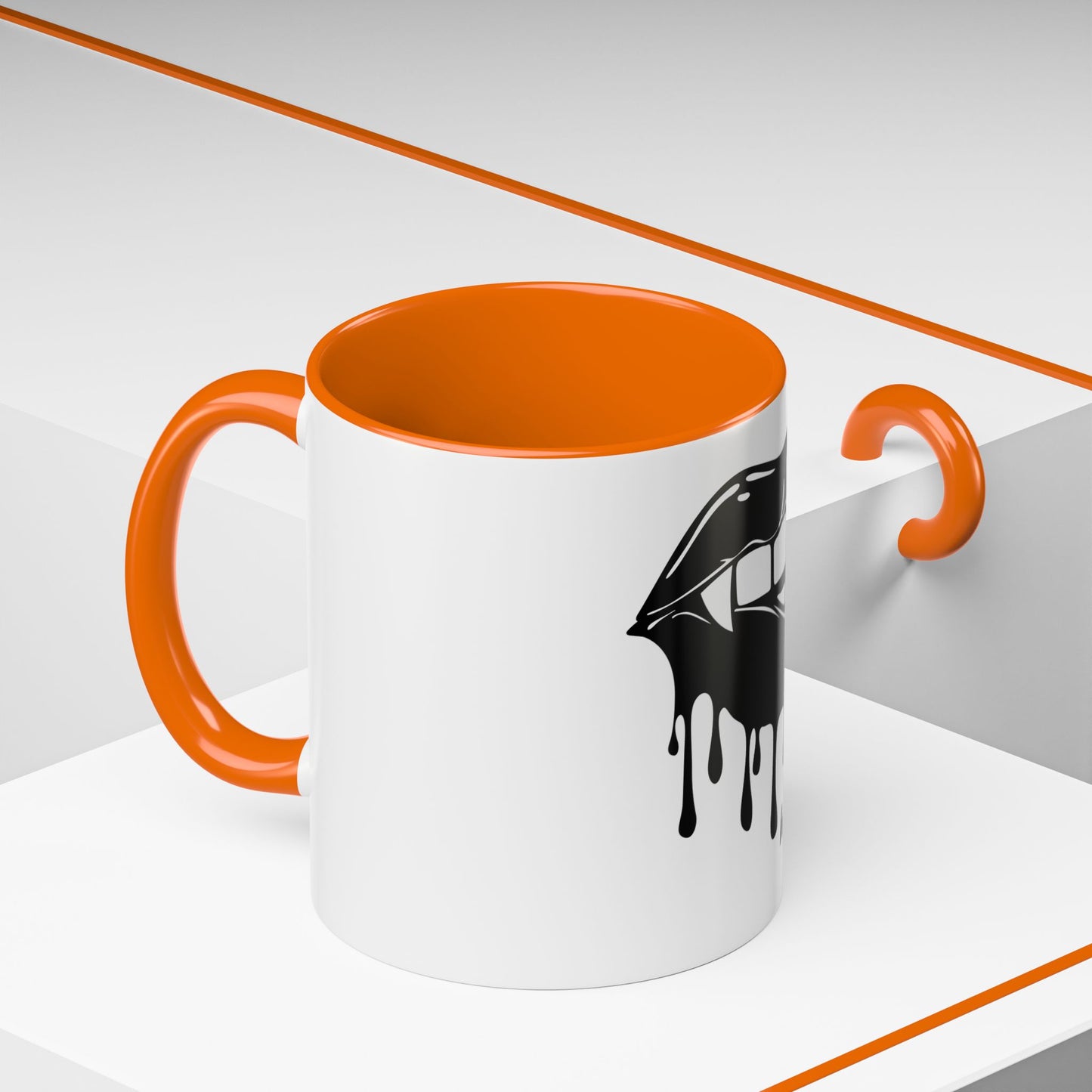 Vampire Lip Accent Coffee Mug - 11oz & 15oz - Unique Halloween Gift - TRV