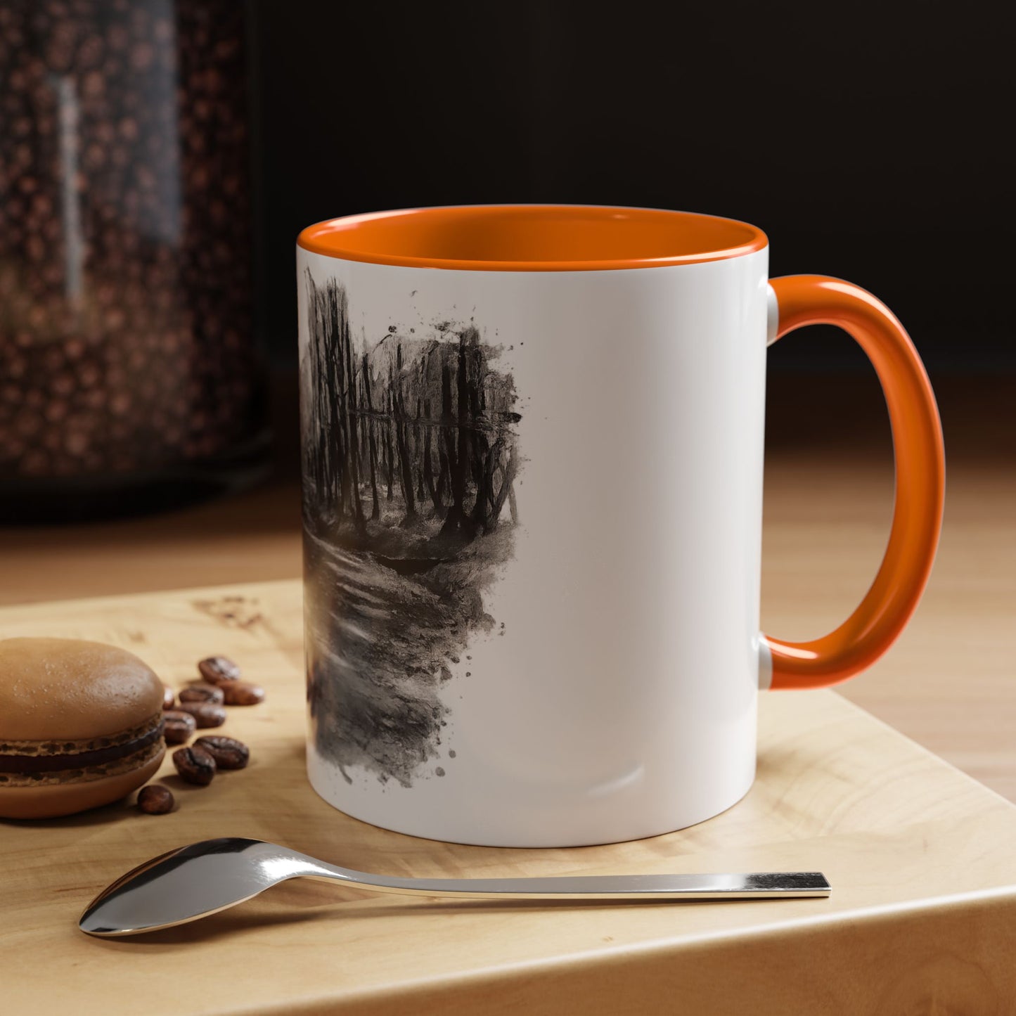 Moody Abstract Forest Coffee Mug | Unique Gift for Nature Lovers, Cozy Home Decor, Perfect for Coffee, Tea, and Hot Chocolate - TRV