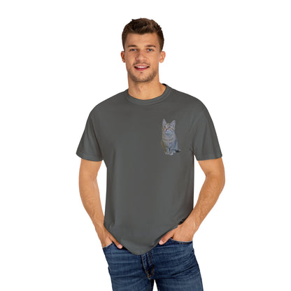 Whimsical Cat Pocket T-Shirt for Cat Lovers - TRV