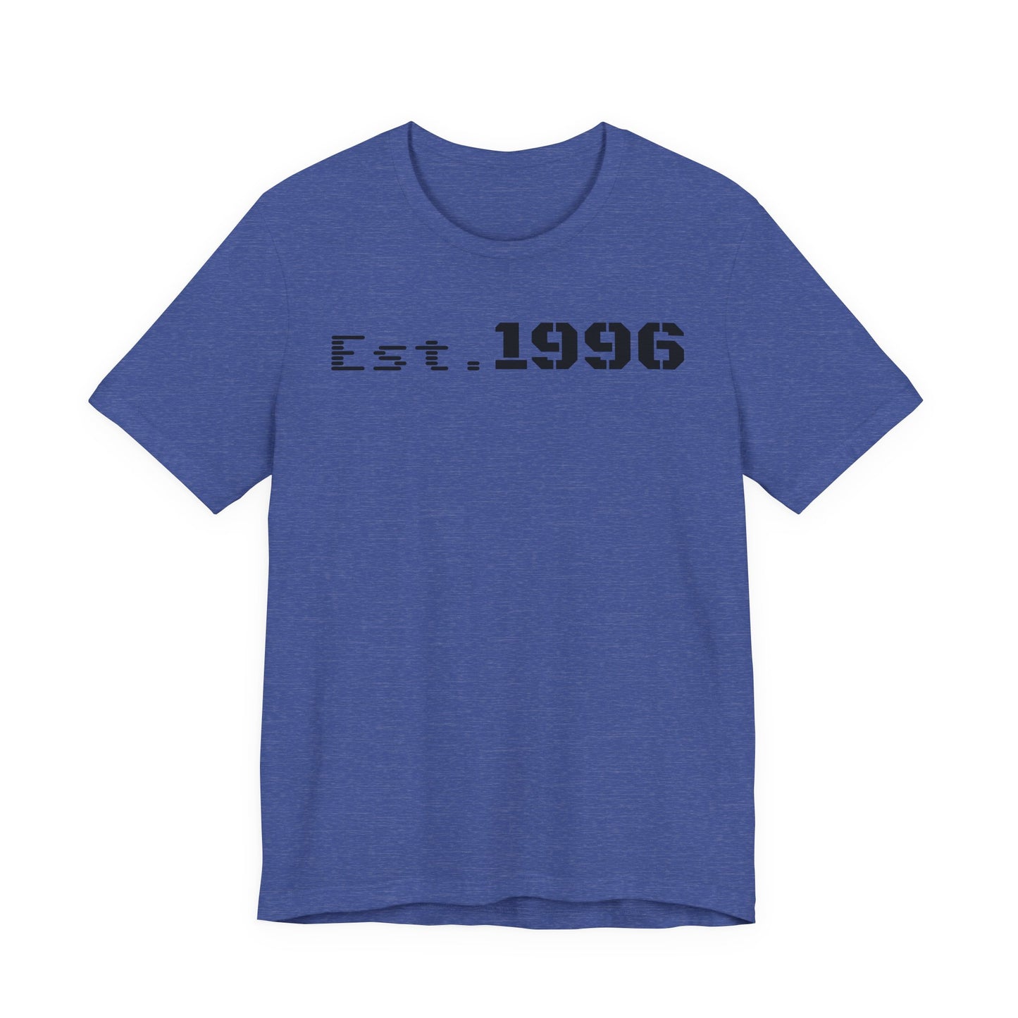 Unisex Jersey Tee - 'Est. 1996' Graphic Shirt, Birthday Gift, Casual Wear, Vintage Style, Retro Fashion, Gift for Him/Her - TRV