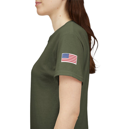 Freedom script tee | T-Shirt, American flag sleeve - TRV