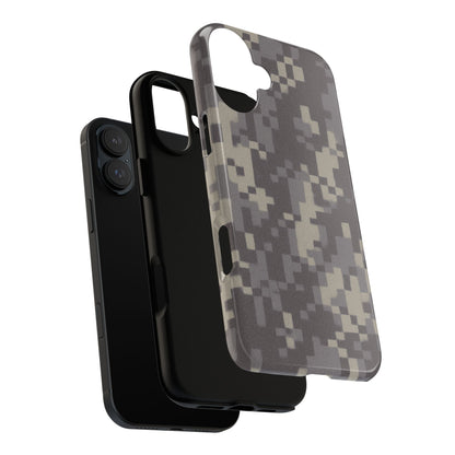 Digital camouflage tough phone case by Printify, rugged protective cover for smartphones with digital camo pattern.