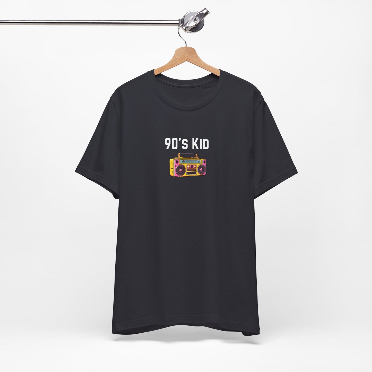 Retro Boombox Tee — 90s Kid Graphic T-Shirt
