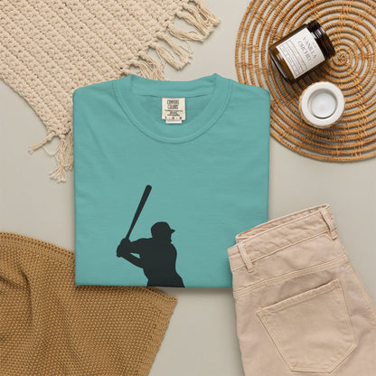 Unisex Baseball Silhouette Tee, Casual Wear, Sports Fan Apparel, Gift for Athletes, Summer Outing Outfit, Soft Cotton Shirt
