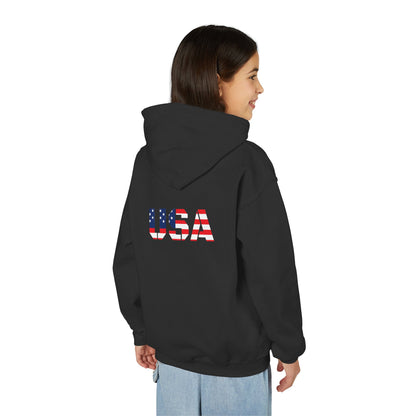 USA Flag Youth Hoodie, Youth Sweatshirt, Cool Hoodie for Kids, American Pride Apparel, Comfortable Boys and Girls Sweatshirt