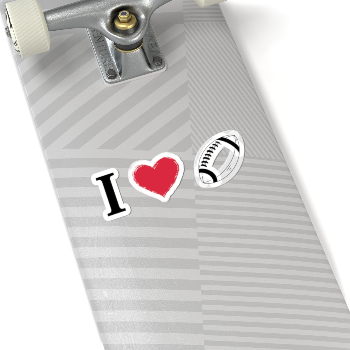 I  Football Kiss-Cut Sticker — Glossy Game-Day Laptop & Water Bottle Decal