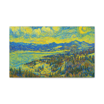 Vibrant Canvas Art, Framed Wall Decor, Modern Home Decor, Landscape Painting, Gift for Art Lovers, Art for Living Room
