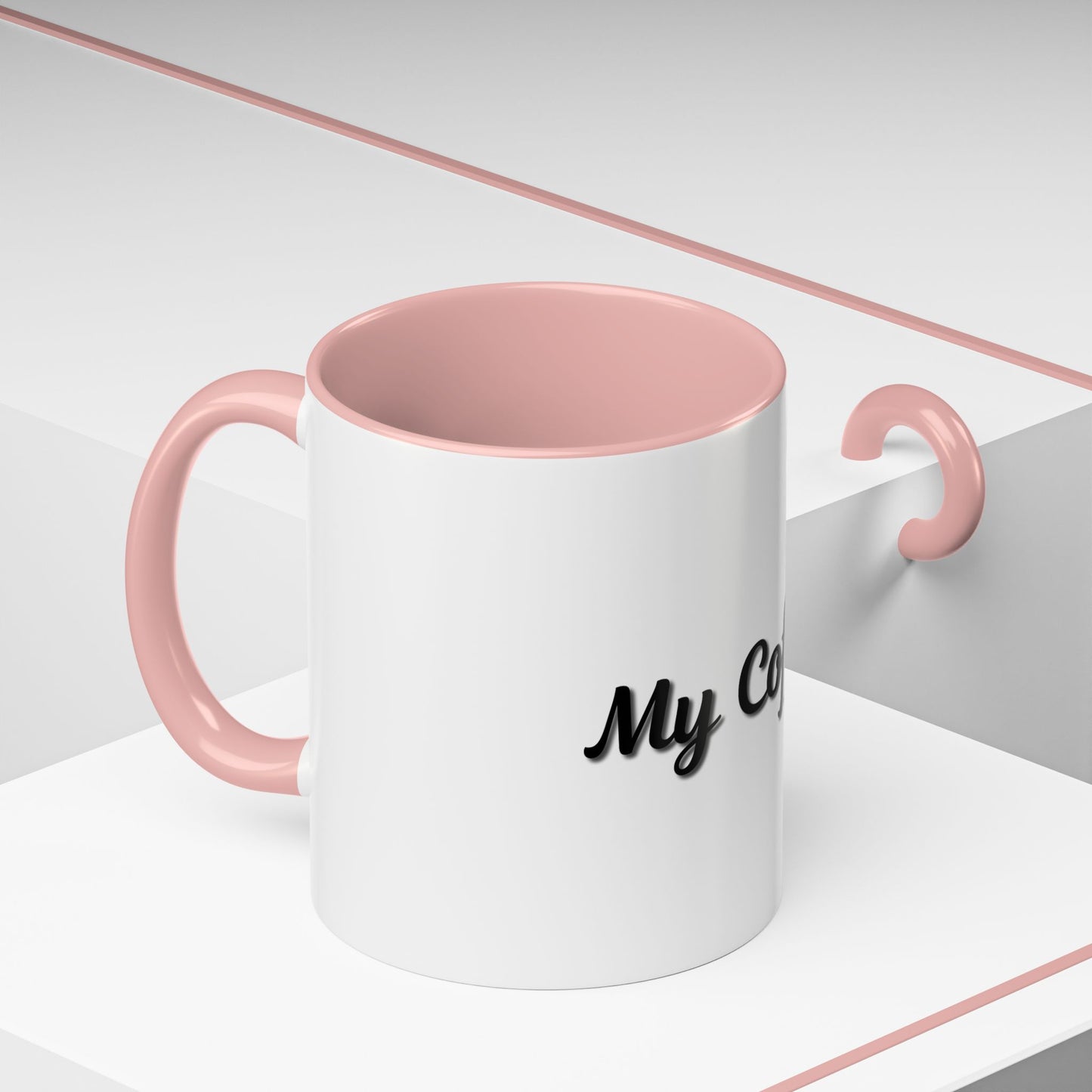 Personalized My Coffee Accent Mug - 11oz & 15oz Coffee Cups for Coffee Lovers - TRV