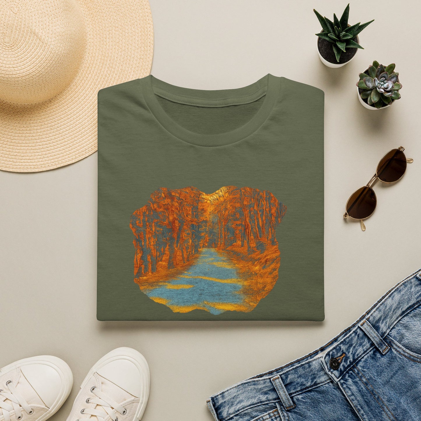 Autumn Pathway Unisex Softstyle T-Shirt, Cozy Fall Shirt, Nature Lover Tee, Scenic Route Top, Gift for Hikers, Casual Wear, Outdoor [...]