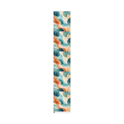 Abstract Wave Wrapping Paper Roll — Teal & Coral Modern Gift Wrap