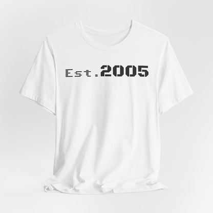 Est. 2005 Unisex Tee, Vintage T-Shirt, Custom Year Shirt, Birthday Gift, Casual Wear