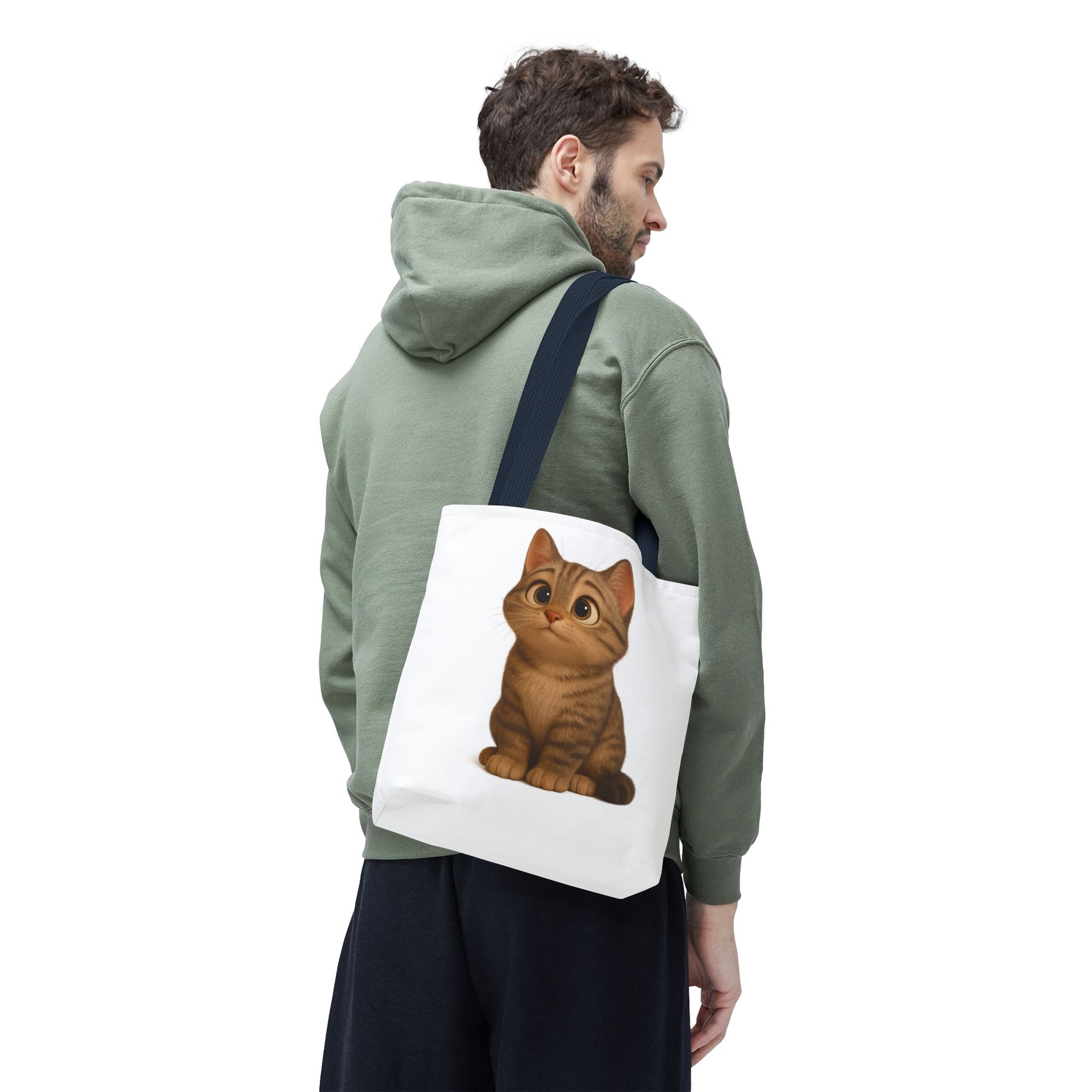 Cute Cat Tote Bag - Perfect for Animal Lovers, Eco-Friendly Carryall, Beach Bag, Shopping Tote, Gift for Cat Owners - TRV