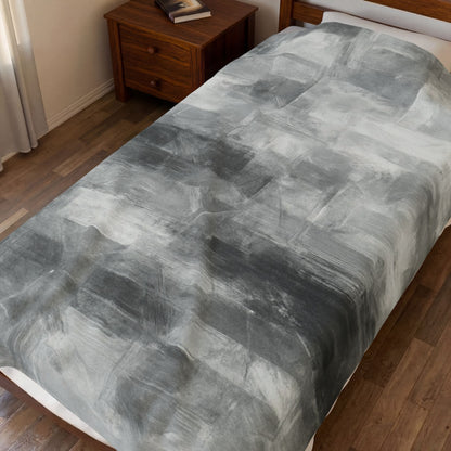 Velveteen plush blanket with all-over print, soft cozy throw for living room or bedroom by Printify.