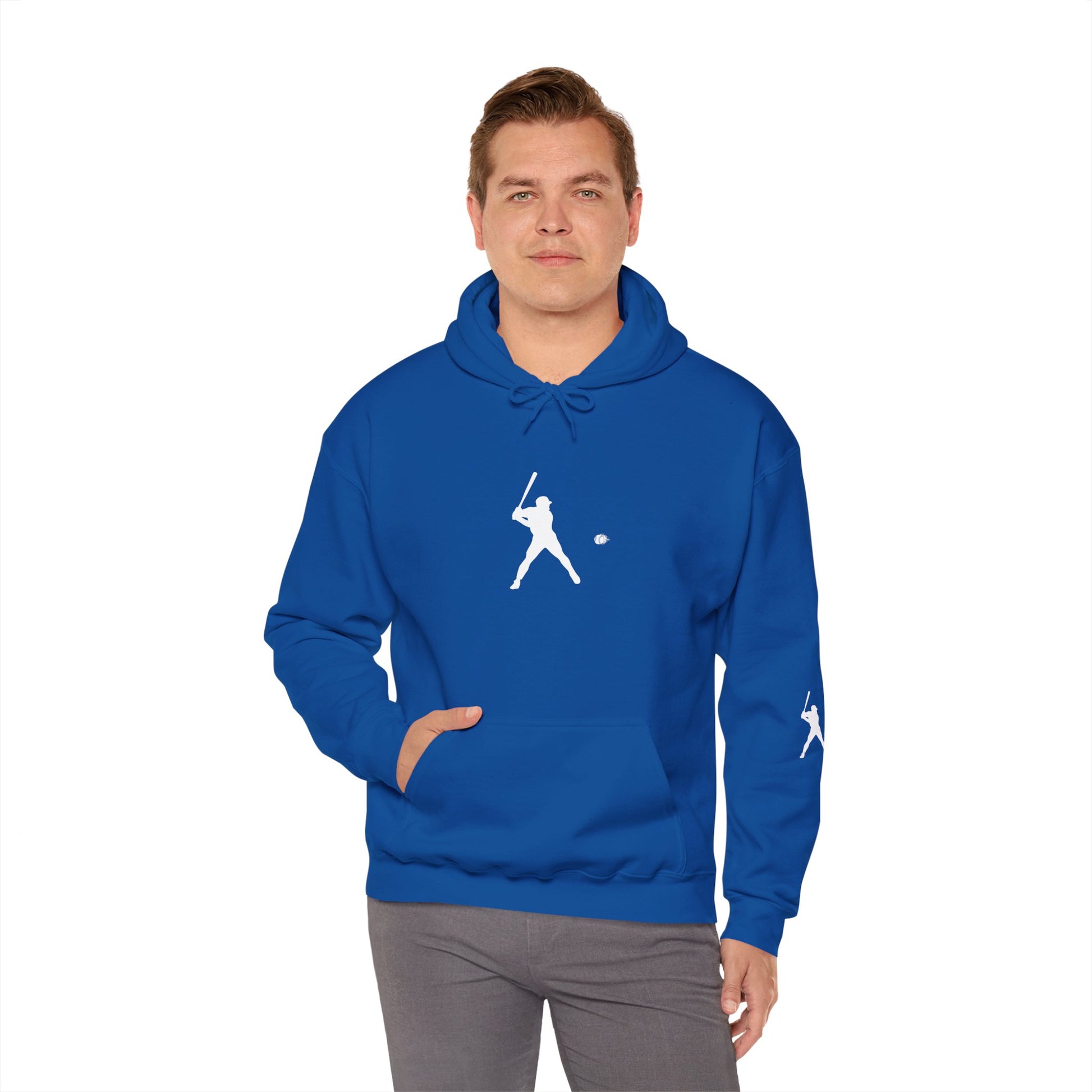 Sporty Unisex Baseball Hooded Sweatshirt, Casual Hoodie for Athletes, Perfect for Gifts, Comfy Streetwear, Ideal for Sports Events, Personal Use - TRV