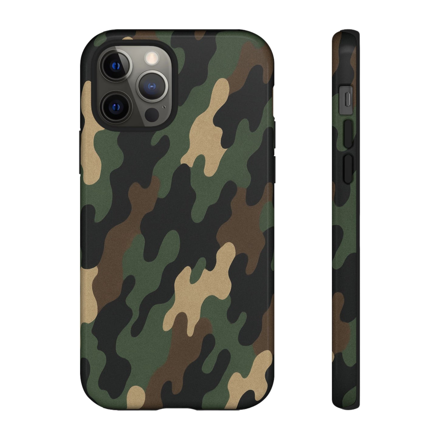 Camouflage tough phone case by Printify with rugged camo design, protective cover for smartphone, durable and stylish.