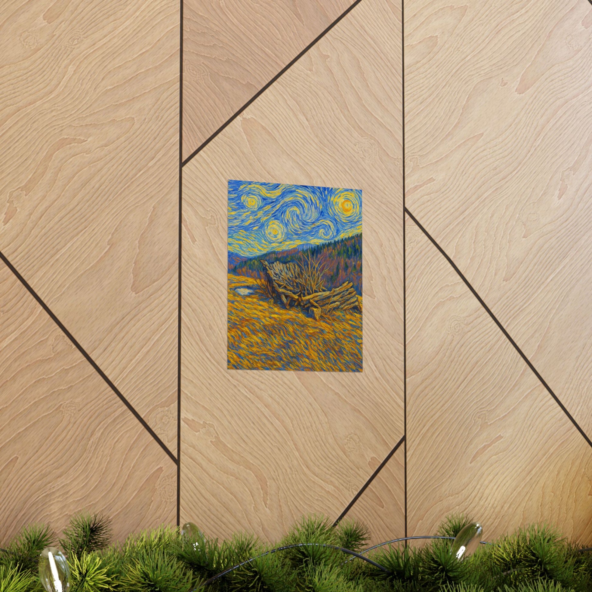 Matte Vertical Posters of Starry Night - Art Print for Home Decor, Wall Art, Gift for Art Lovers, Bacground for Celebrations - TRV