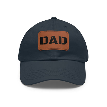 Stylish Dad Hat with Leather Patch | Perfect Gift for Fathers Day, Casual Wear, Dad's Birthday, Outdoor Activities