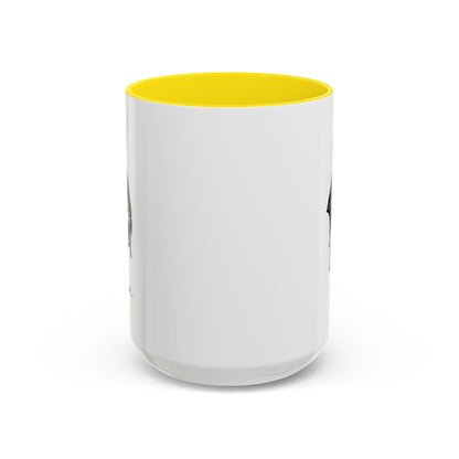 Black accent Dripping Bite coffee mug by Printify, 11oz or 15oz size, featuring a dripping bite design on ceramic mug.