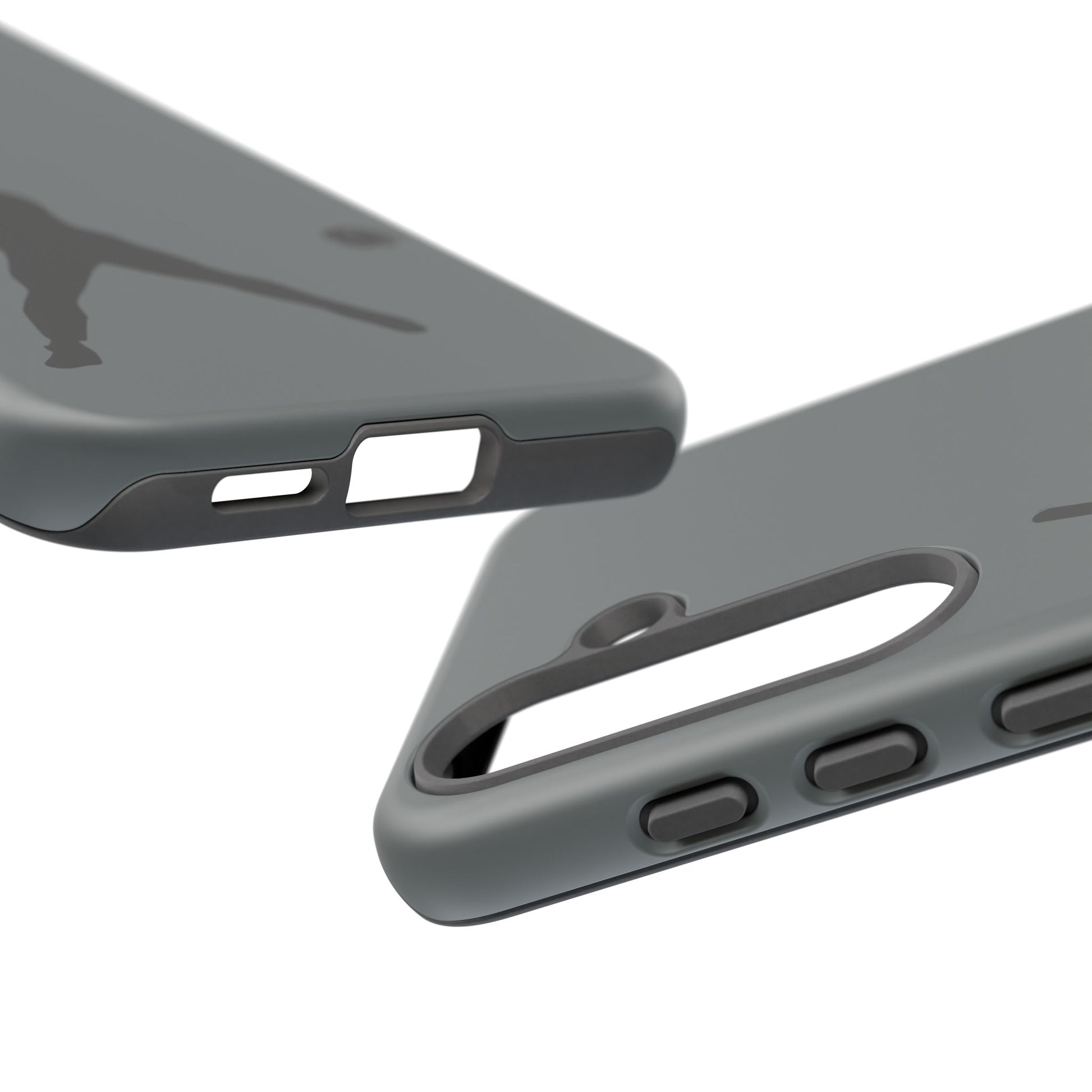Black baseball silhouette tough phone case for iPhone by Printify, featuring sporty protective design.
