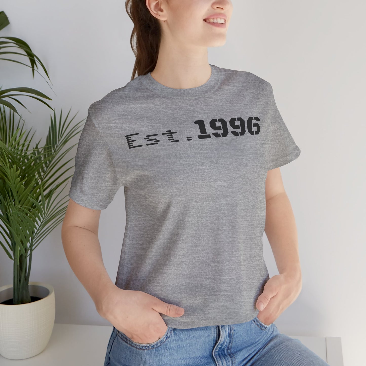 Established 1996 Unisex T-Shirt, Vintage Year Tee, Birth Year Gift, Casual Fashion, Personalized Graphic Tee - TRV