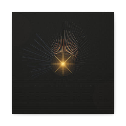 Abstract Golden Starburst Canvas