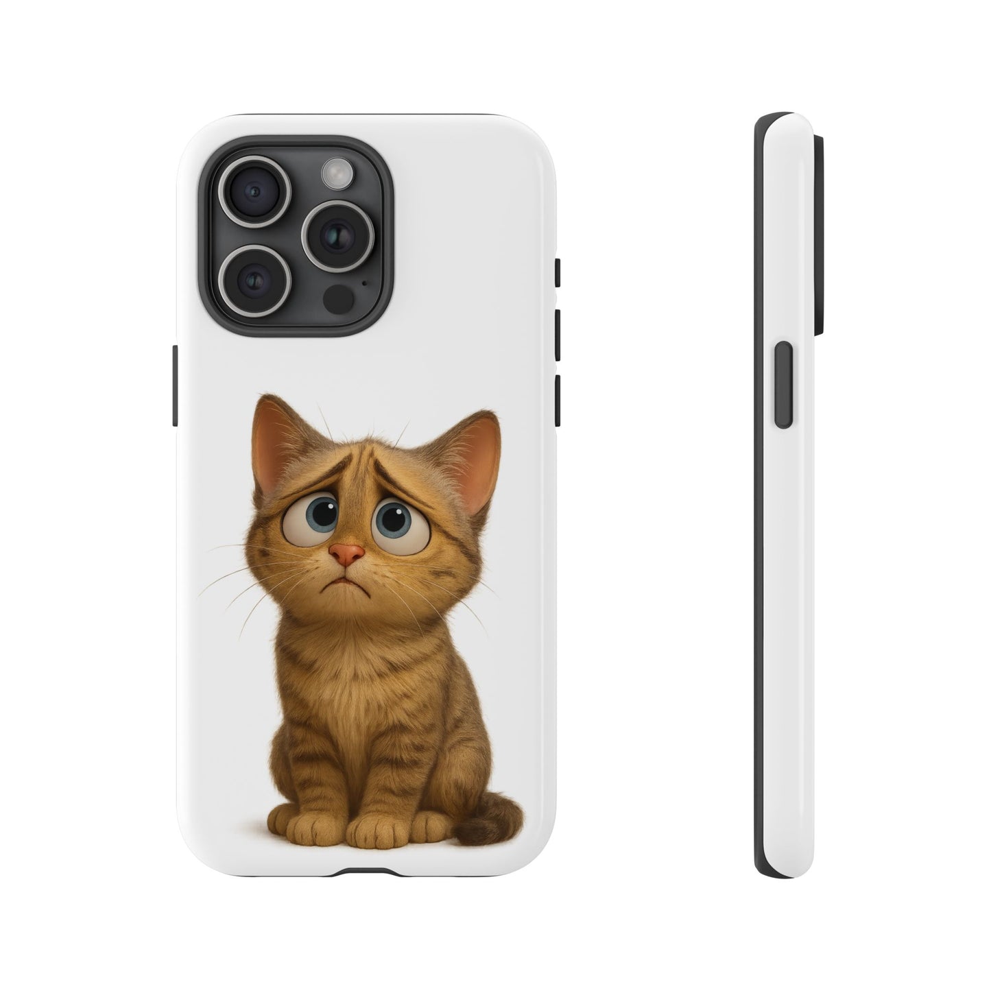 Cute Cat Phone Case, Funny Kitty Case, Animal Lover Gift, Cat Lover Accessory, Unique Cat Design Case, Pet Mom Gift - TRV